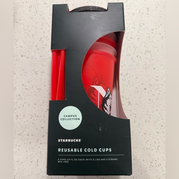 Starbucks Northeastern Huskies
Reusable 5 Cold Cups & Straws,Campus
Collection - Picture 1 of 7
